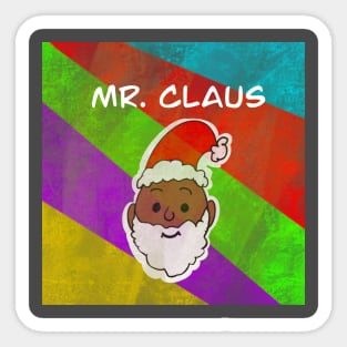 Multi coloreded Santa Sticker